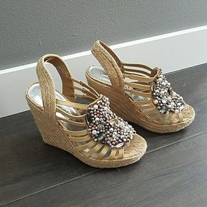Not Rated embellished wedges